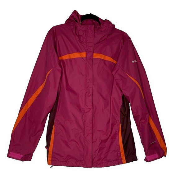 WOMEN COLUMBIA INTERCHANGE JACKET OUTER LINED SHELL OMNI SHIELD HOOD SKI RAIN L - Picture 1 of 16